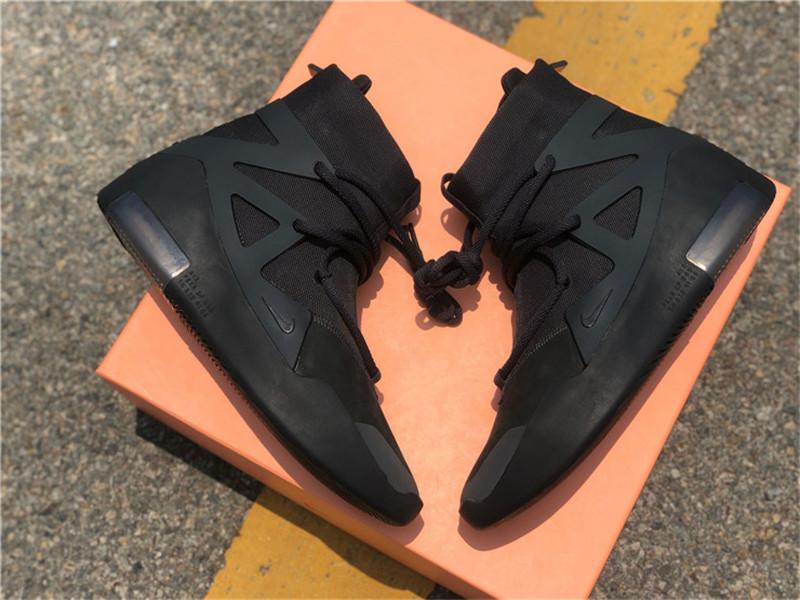 PK God Nike Air Fear of God 1 Triple Black retail materials ready to ship