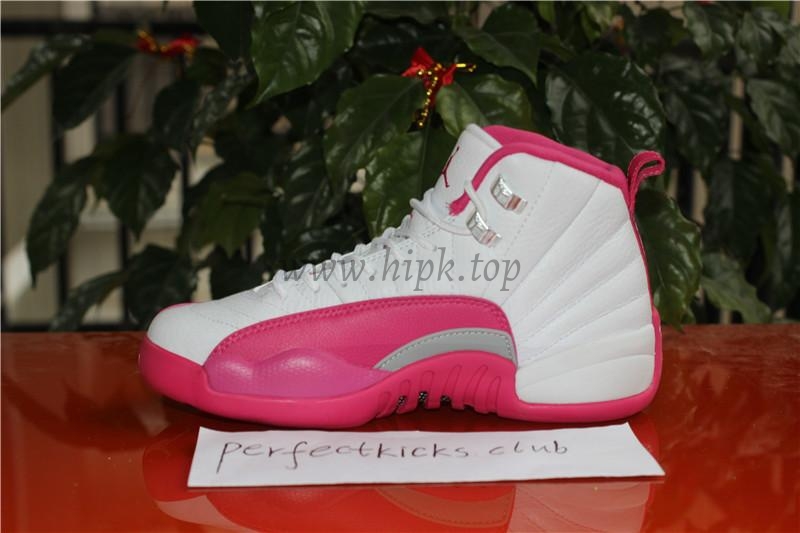 AUTHENTIC AIR JORDAN 12 GS WHITE DYNAMIC PINK 100% Nike Pair .PK EXCLUSIVE