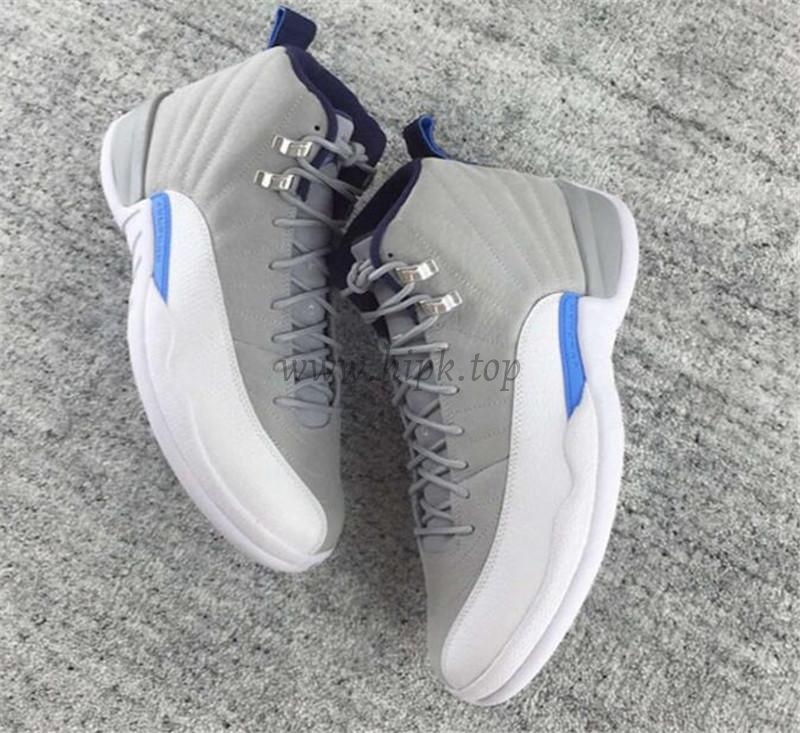 Authentic Air Jordan 12 GS Grey Blue