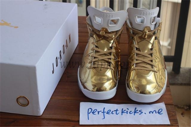 Authentic Air Jordan 6 Gold Pinnacle