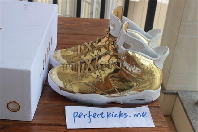 Authentic Air Jordan 6 Gold Pinnacle