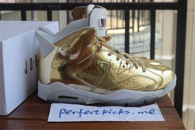 Authentic Air Jordan 6 Gold Pinnacle