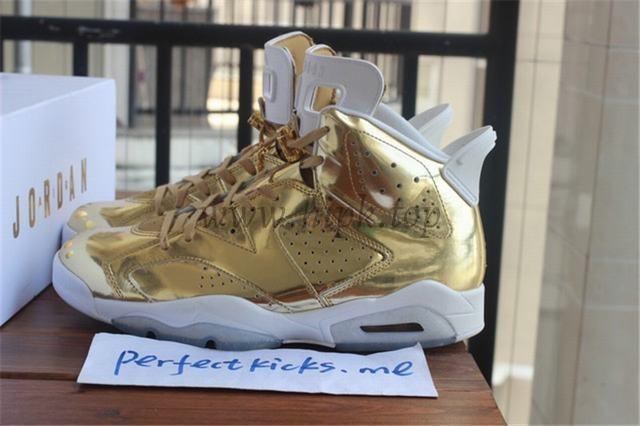 Authentic Air Jordan 6 Gold Pinnacle