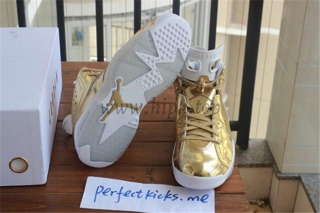 Authentic Air Jordan 6 Gold Pinnacle