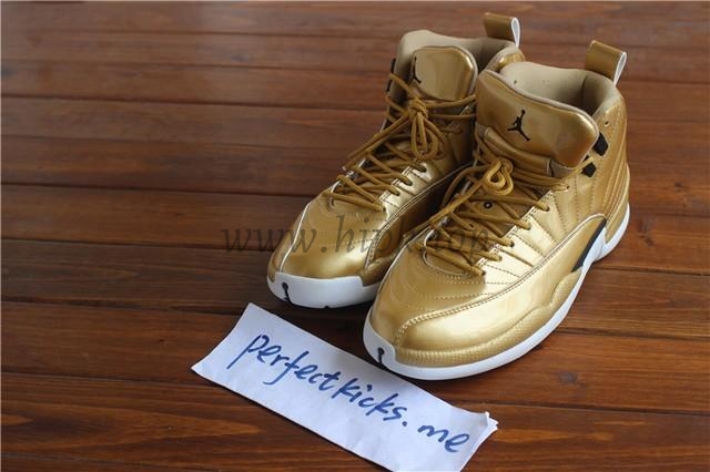 Authentic Air Jordan 12 Gold Pinnacle