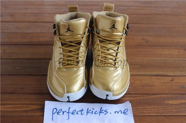 Authentic Air Jordan 12 Gold Pinnacle