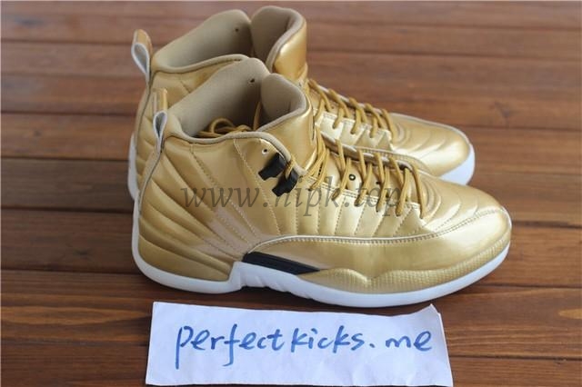 Authentic Air Jordan 12 Gold Pinnacle