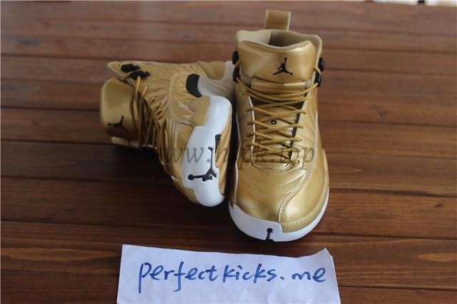 Authentic Air Jordan 12 Gold Pinnacle