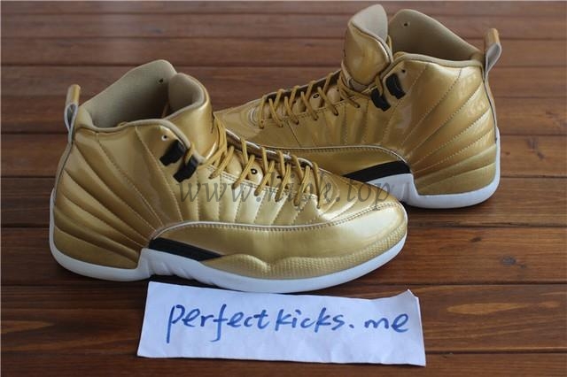 Authentic Air Jordan 12 Gold Pinnacle