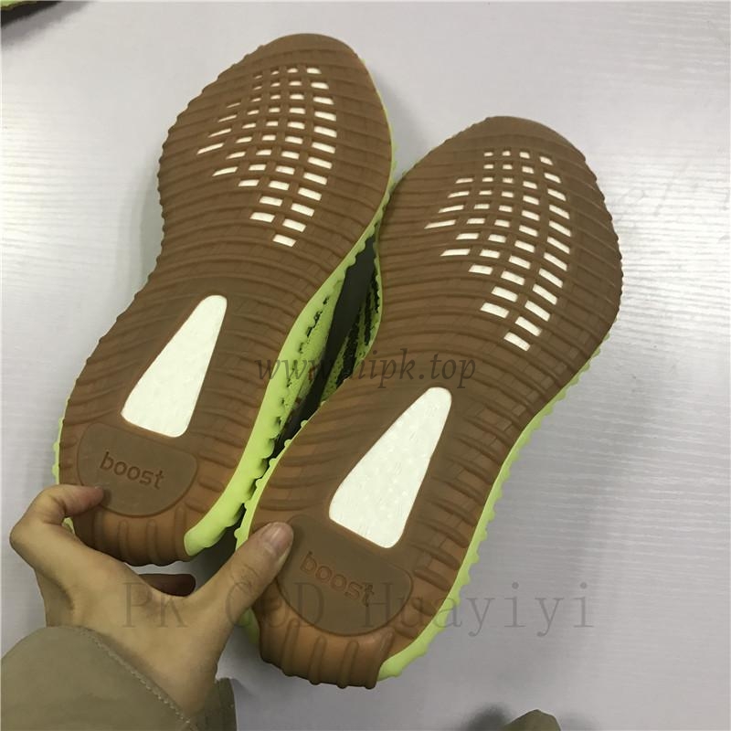 pk god yeezy 350 v2 semi frozen yellow/raw steel with real premeknit from huayiyi which offer primeknit to Ad*s directly