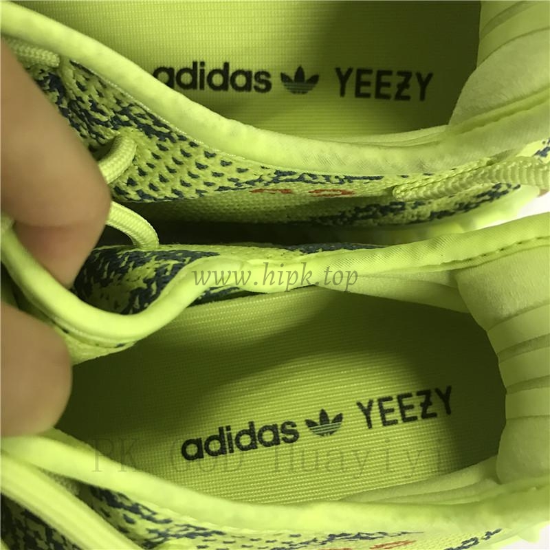 pk god yeezy 350 v2 semi frozen yellow/raw steel with real premeknit from huayiyi which offer primeknit to Ad*s directly