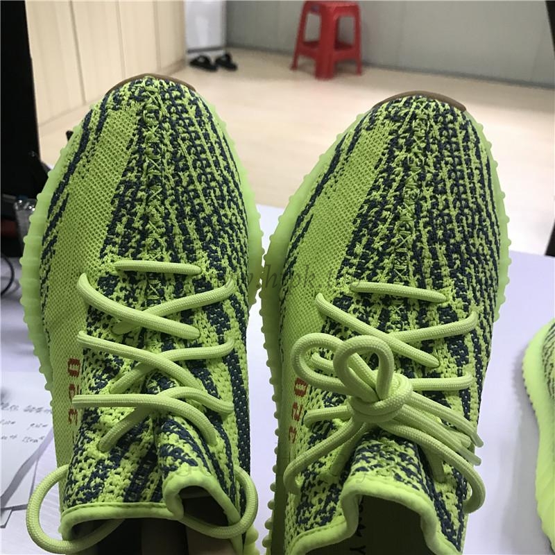 pk god yeezy 350 v2 semi frozen yellow/raw steel with real premeknit from huayiyi which offer primeknit to Ad*s directly