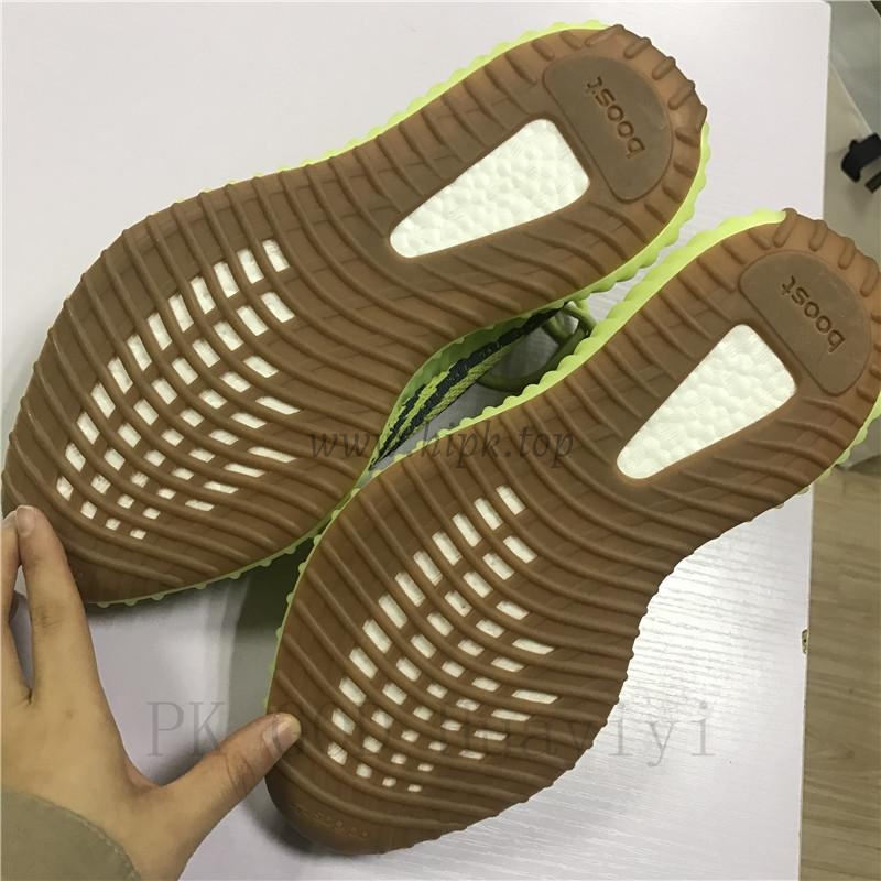 pk god yeezy 350 v2 semi frozen yellow/raw steel with real premeknit from huayiyi which offer primeknit to Ad*s directly