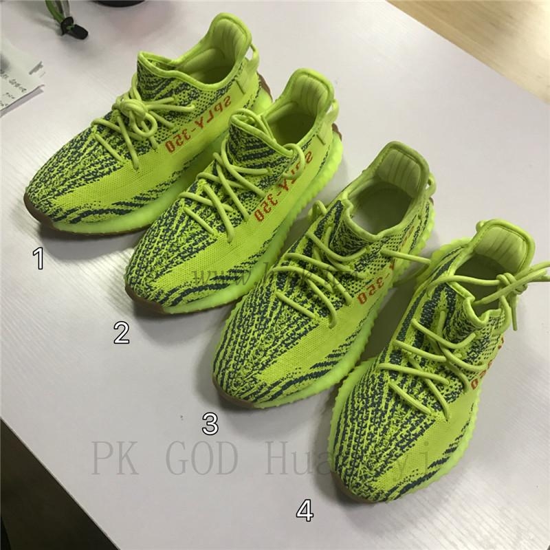 pk god yeezy 350 v2 semi frozen yellow/raw steel with real premeknit from huayiyi which offer primeknit to Ad*s directly