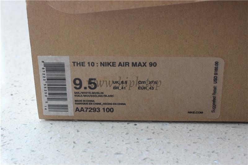 OFF WHITE AIR MAX 90 AA7293-100VIRGIL ABLOH SAIL WHITE BEST VERSION