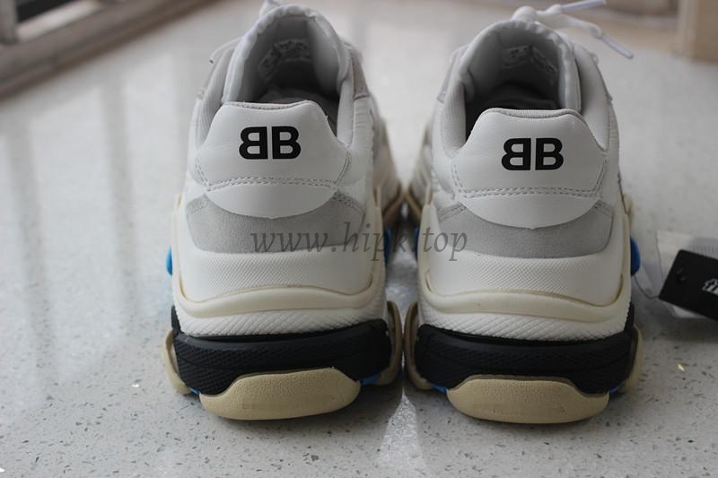 God Paris Triple S Trainers White Blue Black BB