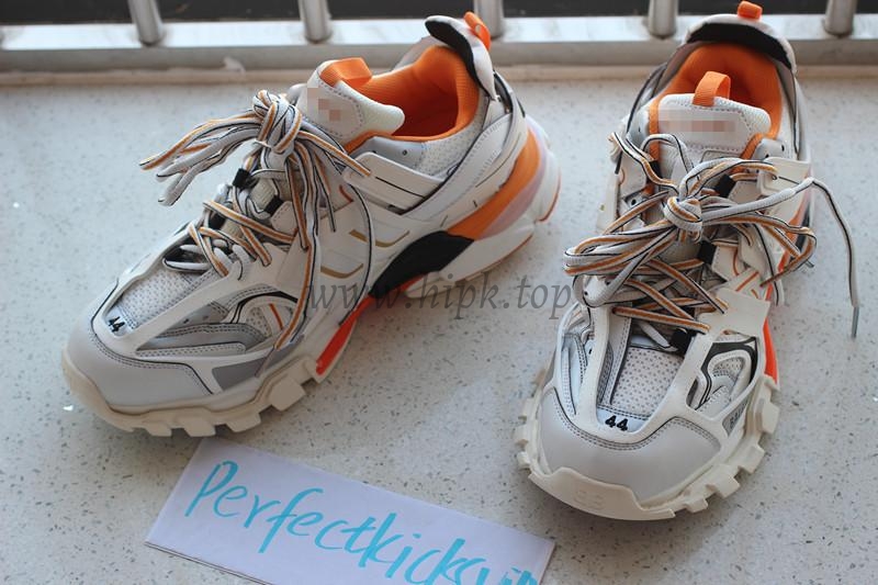 PK God exclusive Balencia Paris Track SneakersWhite Orange best version ready to ship