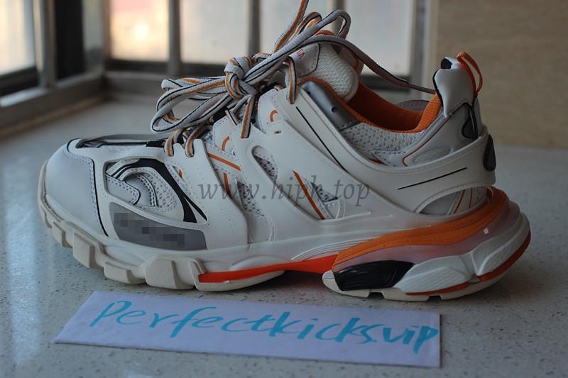 PK God exclusive Balencia Paris Track SneakersWhite Orange best version ready to ship