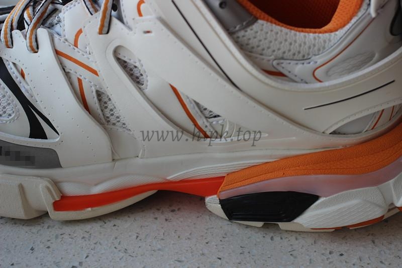 PK God exclusive Balencia Paris Track SneakersWhite Orange best version ready to ship