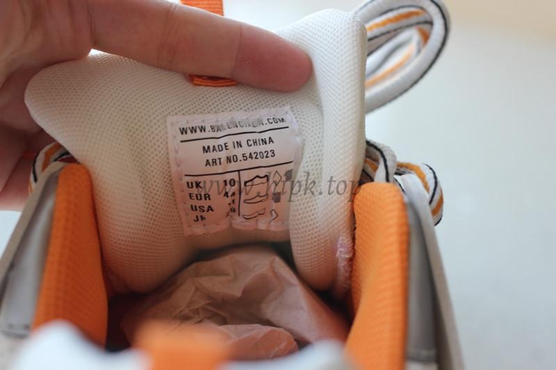 PK God exclusive Balencia Paris Track SneakersWhite Orange best version ready to ship