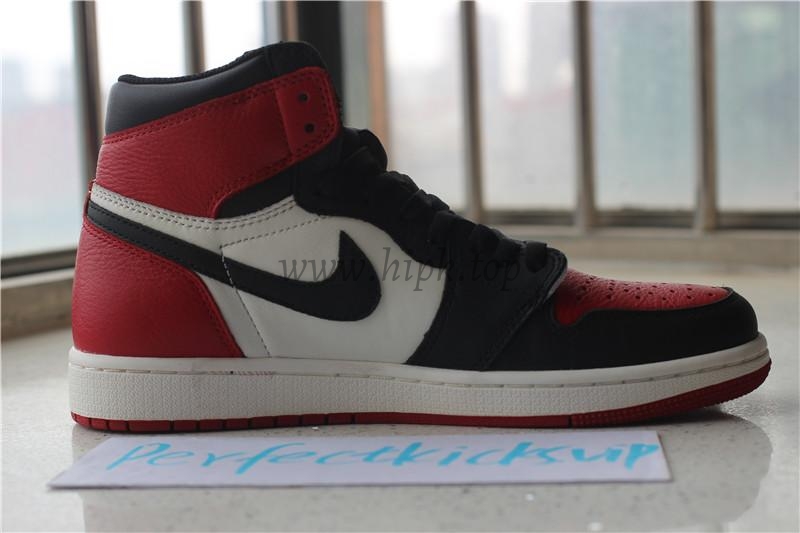 PK GOD AIR JORDAN 1 BRED TOE BEST VERSION THE ONLY CORRECT RETAIL LEATHER IN THE MARKET