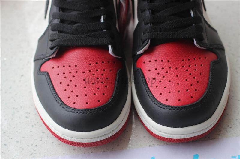 PK GOD AIR JORDAN 1 BRED TOE BEST VERSION THE ONLY CORRECT RETAIL LEATHER IN THE MARKET