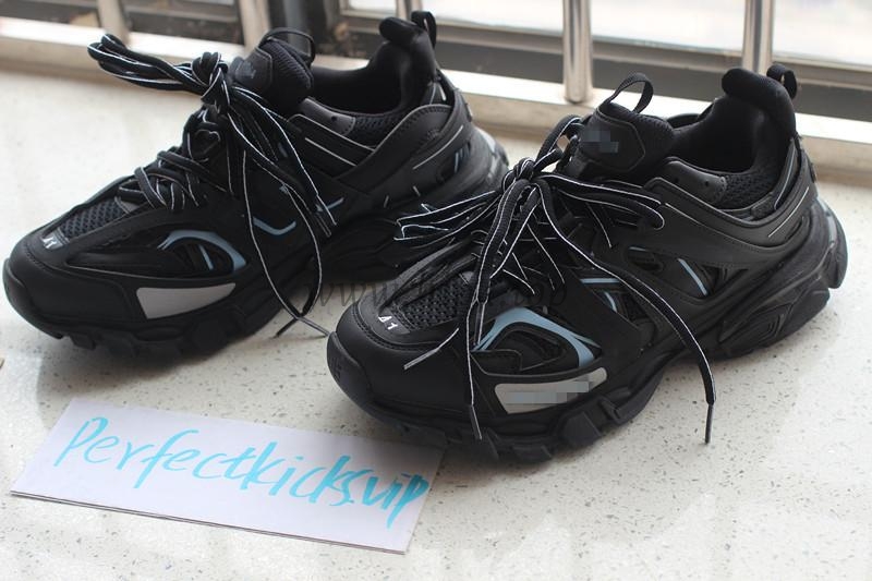 PK God exclusive Balencia Paris Track Sneakers Black Blue letter best version ready to ship