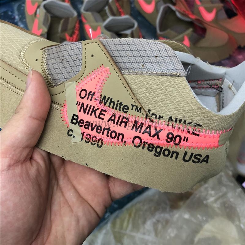 PK GOD Off-White x Nike Air Max 90 Desert Ore ready to ship