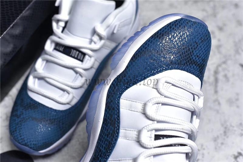 PK GOD Air Jordan Retro XI 11 LOW Navy Blue Snakeskin real snakeskin ready to ship