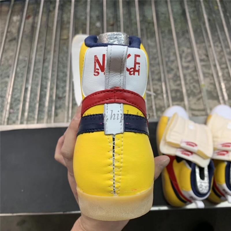 PK God exclusive Nike Sacai Blazer Hi Snow Beach MID yellow with real materails ready to ship