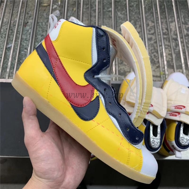 PK God exclusive Nike Sacai Blazer Hi Snow Beach MID yellow with real materails ready to ship