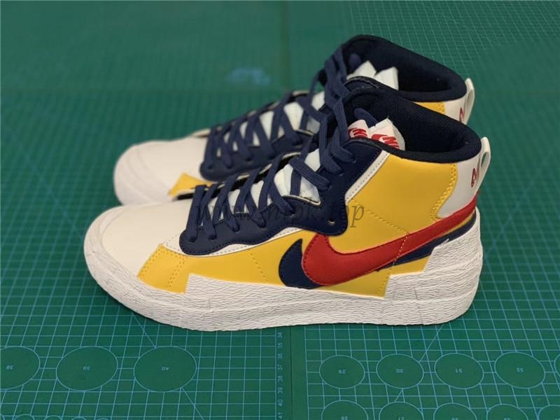 PK God exclusive Nike Sacai Blazer Hi Snow Beach MID yellow with real materails ready to ship