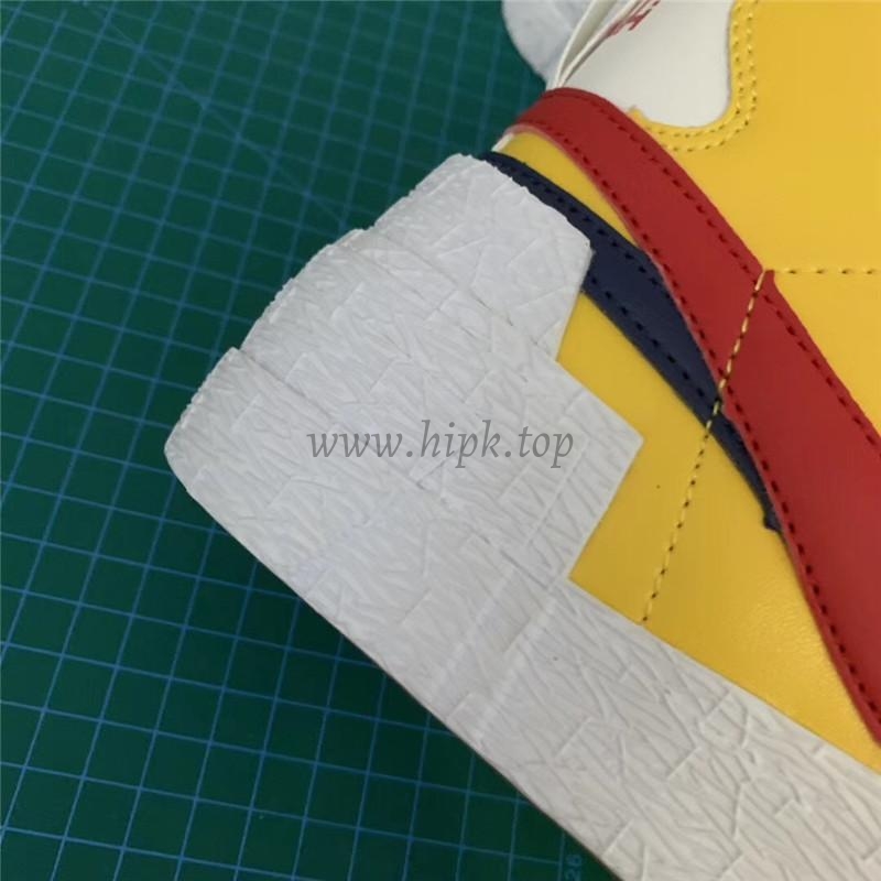 PK God exclusive Nike Sacai Blazer Hi Snow Beach MID yellow with real materails ready to ship