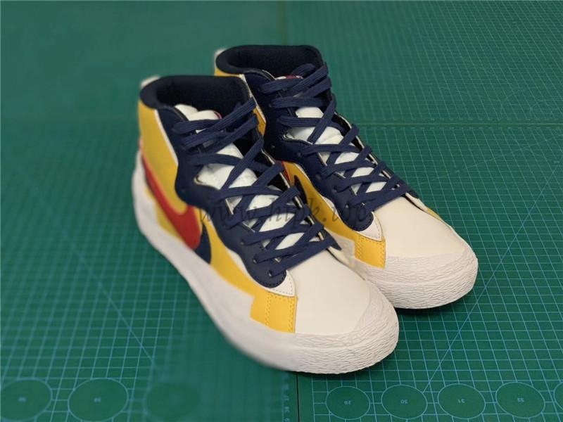 PK God exclusive Nike Sacai Blazer Hi Snow Beach MID yellow with real materails ready to ship