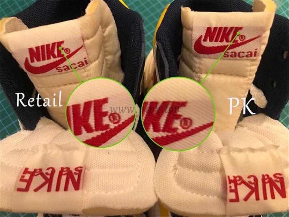 PK God exclusive Nike Sacai Blazer Hi Snow Beach MID yellow with real materails ready to ship