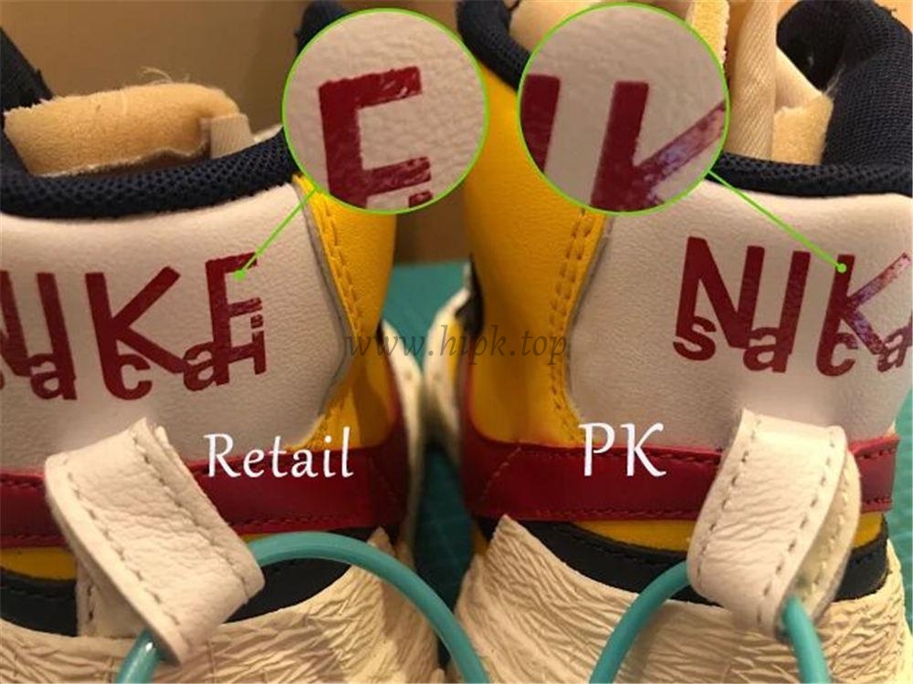 PK God exclusive Nike Sacai Blazer Hi Snow Beach MID yellow with real materails ready to ship