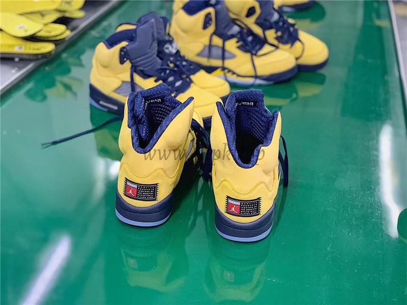 PK GOD Air Jordan 5 V Retro SP Inspire Michigan Amarillo Navy retail materials ready to ship