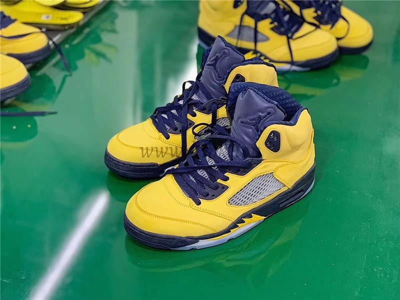 PK GOD Air Jordan 5 V Retro SP Inspire Michigan Amarillo Navy retail materials ready to ship