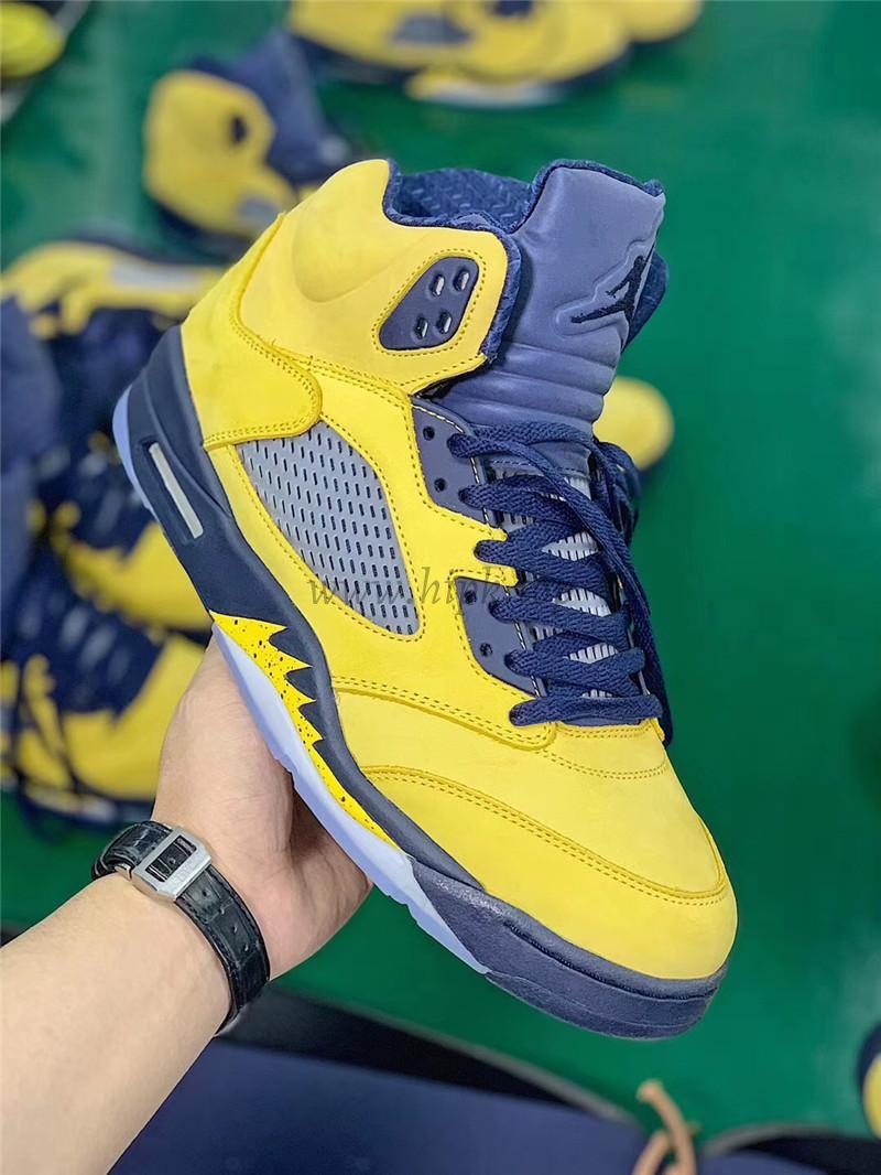 PK GOD Air Jordan 5 V Retro SP Inspire Michigan Amarillo Navy retail materials ready to ship