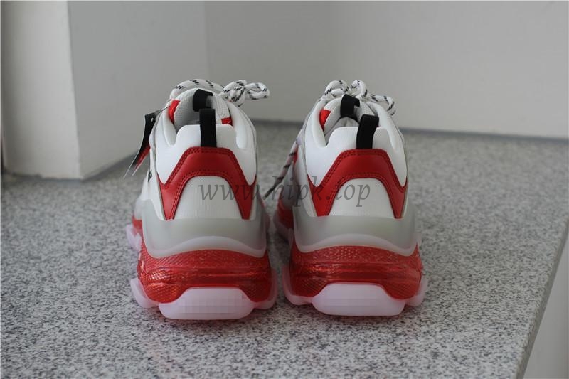 PK GOD PARIS TRIPLE S CLEAR SOLE TRAINER 19ss Red and White READY TO SHIP