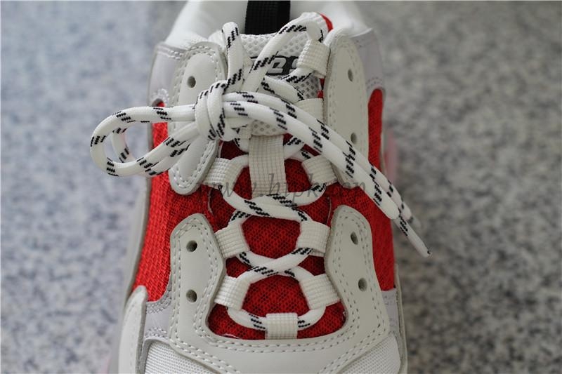 PK GOD PARIS TRIPLE S CLEAR SOLE TRAINER 19ss Red and White READY TO SHIP