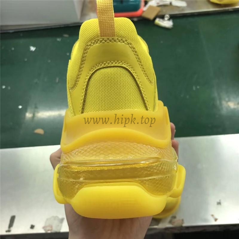 PK GOD PARIS TRIPLE S CLEAR SOLE TRAINER all yellow READY TO SHIP