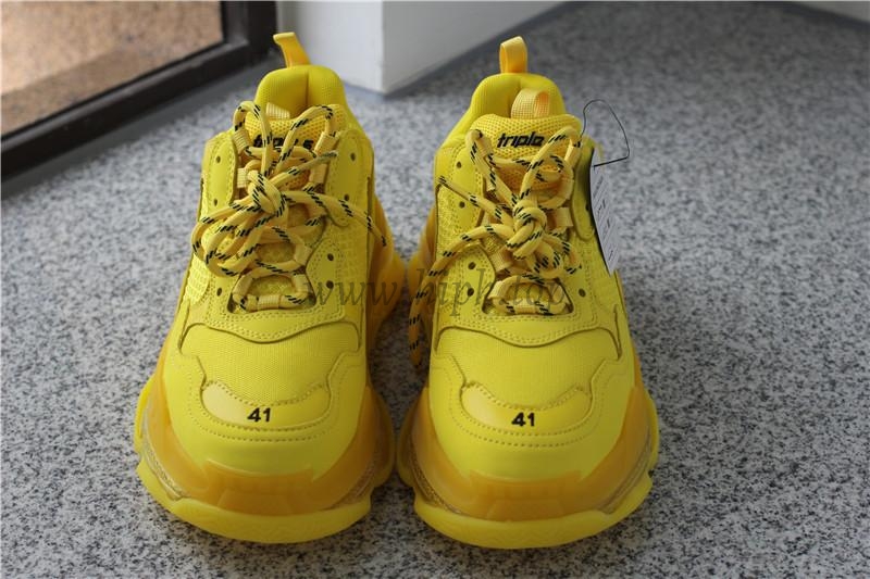 PK GOD PARIS TRIPLE S CLEAR SOLE TRAINER all yellow READY TO SHIP