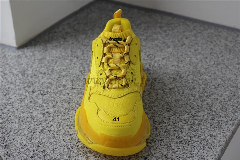 PK GOD PARIS TRIPLE S CLEAR SOLE TRAINER all yellow READY TO SHIP