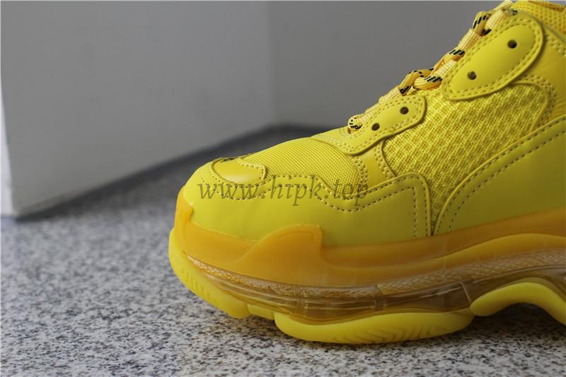 PK GOD PARIS TRIPLE S CLEAR SOLE TRAINER all yellow READY TO SHIP