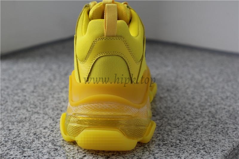 PK GOD PARIS TRIPLE S CLEAR SOLE TRAINER all yellow READY TO SHIP