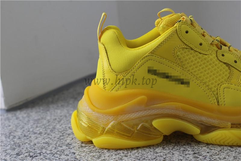 PK GOD PARIS TRIPLE S CLEAR SOLE TRAINER all yellow READY TO SHIP