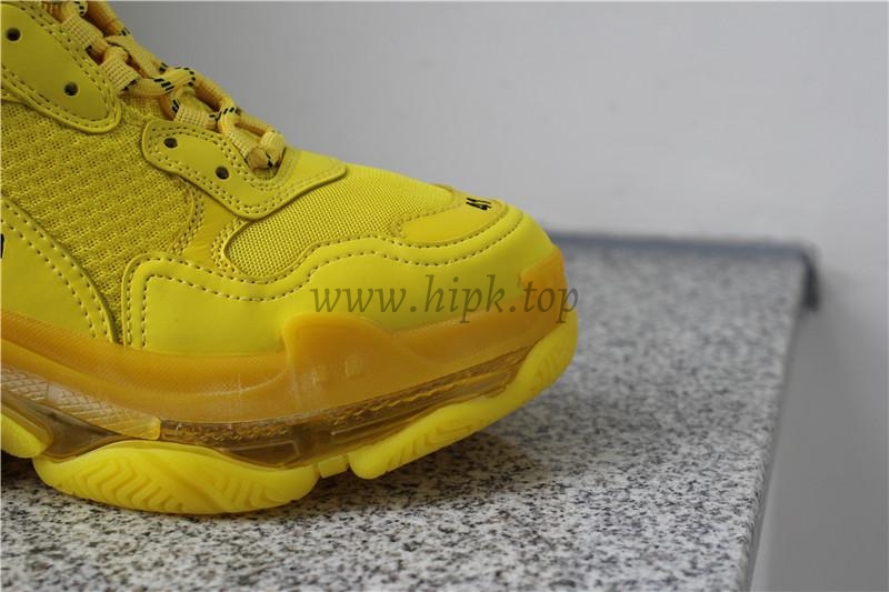 PK GOD PARIS TRIPLE S CLEAR SOLE TRAINER all yellow READY TO SHIP