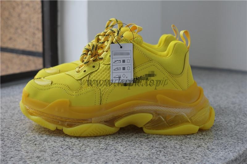 PK GOD PARIS TRIPLE S CLEAR SOLE TRAINER all yellow READY TO SHIP