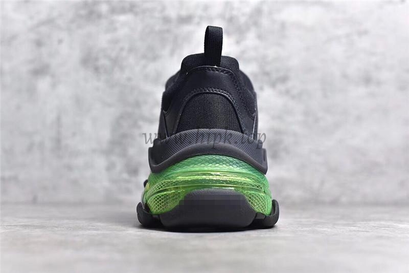 PK GOD PARIS TRIPLE S CLEAR SOLE TRAINER Black Green real materials READY TO SHIP